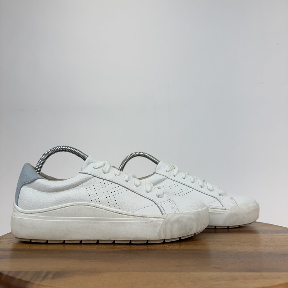 Womens Dr Scholls Take It Easy White Leather Low Casual Sneakers Size 9 M‎ GUC
